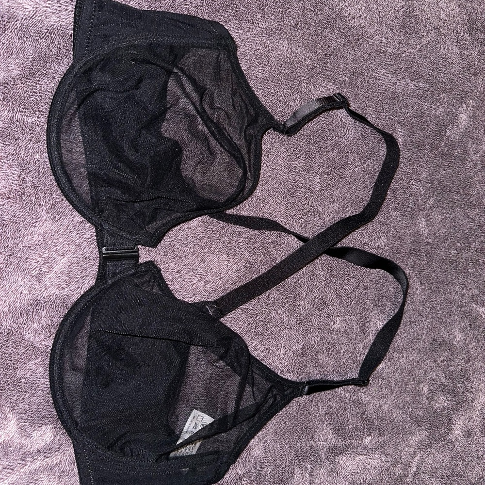 Chic Black Sheer Bra
